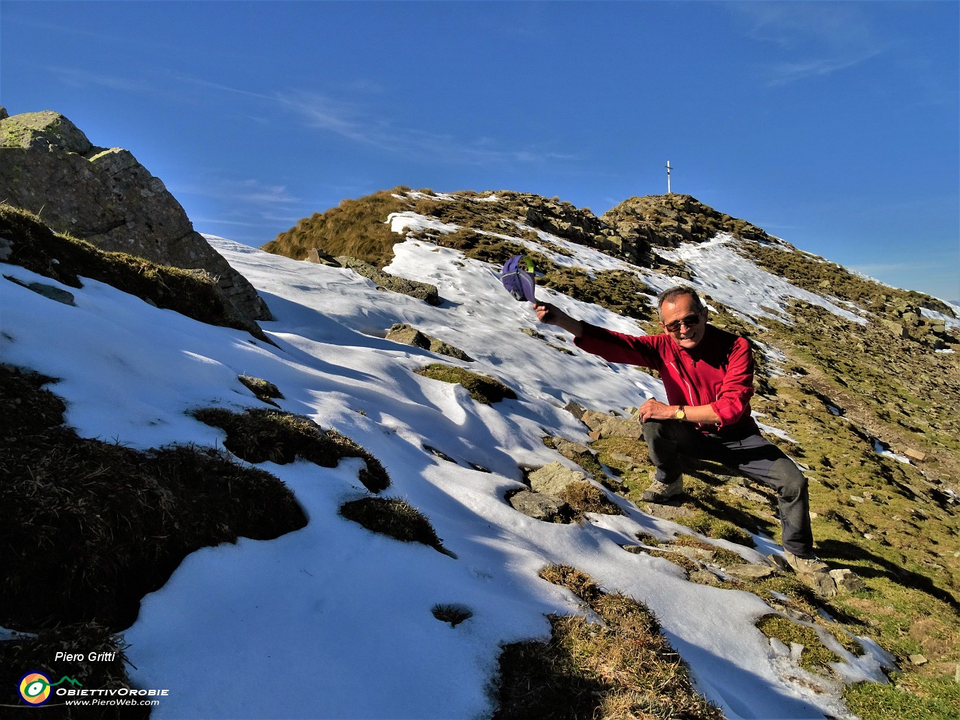 04 Pestando la prima neve in Cima Piazzotti-Valpianella (2349 m).JPG -                                